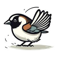 ilustración de un piñonero pájaro en un blanco antecedentes. vector