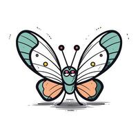 Butterfly. Vector illustration. Isolated on white background.
