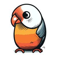 cute cartoon parrot. vector illustration. eps10.
