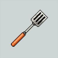 Pixel art illustration Spatula. Pixelated Spatula. Kitchen Spatula pixelated for the pixel art game and icon for website and video game. old school retro. vector