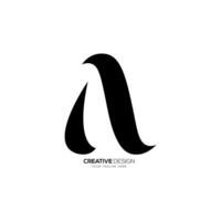 Letter A uppercase and lowercase modern unique shape typography monogram logo symbol vector