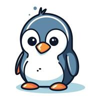 Cute penguin. Vector illustration of a cartoon penguin.