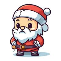 Santa Claus cartoon character. Merry Christmas and Happy New Year vector illustration