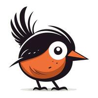 Cute cartoon bird isolated on a white background. Vector illustration.