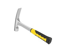 Vector Illustration pick hammer isolated on white background. Carpentry hand tools.