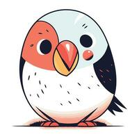 Cute cartoon penguin. Vector illustration of a penguin.