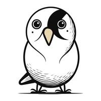 Cute penguin isolated on a white background. Vector illustration.