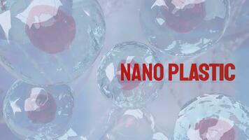 The nano plastic on sci background 3d rendering photo