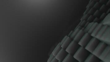 3d shapes moving seamless video. Background of dark smooth seamless animated squares video