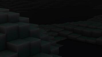 3d shapes moving seamless video. Background of dark smooth seamless animated squares video