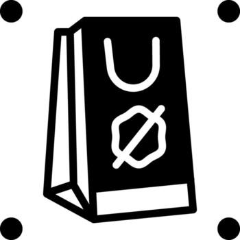 solid icon for bag vector