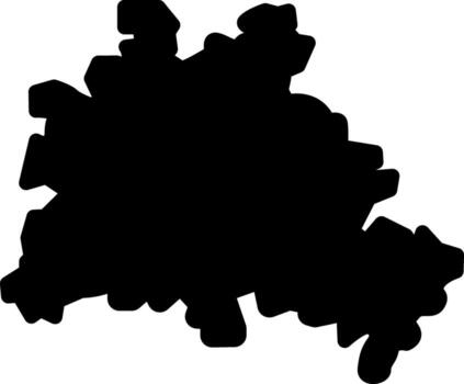 solid icon for berlin vector