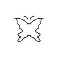 negro silueta mariposa icono y símbolo modelo vector