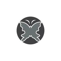 Black silhouette butterfly icon and symbol template vector