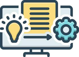 color icon for implement vector