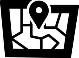 solid icon for map vector