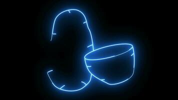 Animation of a potato icon with a glowing neon effect video