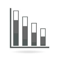 Financial chart icons. Set of Histogram graph. Growth, Trade and Investment chart. Stock exchange, Candlestick and financial diagram graph. vector
