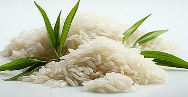 blanco largo grano arroz - ai generado imagen foto