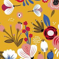 floral abstract pattern suitable for textile and printing needs vector