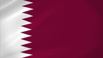 Qatar agitando bandiera realistico animazione video