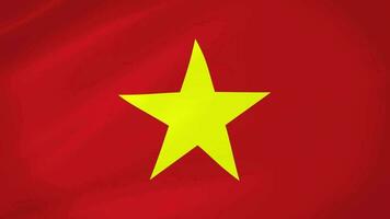 Vietnam ondulación bandera realista animación vídeo video