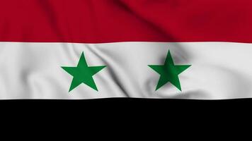 Syrië golvend vlag realistisch animatie video