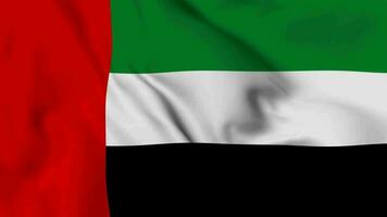 United Arab Emirates Waving Flag Realistic Animation Video