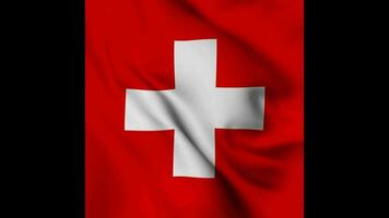 Switzerland Waving Flag Realistic Animation Video