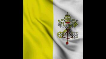 Vatican City Waving Flag Realistic Animation Video