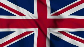 United Kingdom Waving Flag Realistic Animation Video