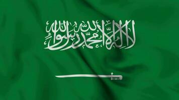 Saudi Arabien winken Flagge realistisch Animation Video