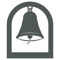 Bell and gate logo illustration. vector