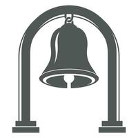 Bell and gate logo illustration. vector