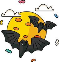 Bat  Cute Vector Sticker