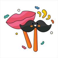 Party Props Cute Vector Sticker