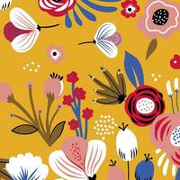 floral abstract pattern suitable for textile and printing needs vector