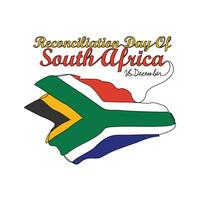 One continuous line drawing of Reconciliation Day of South Africa on December 16th. South Africa National Day design in simple linear style. Reconciliation Day of South Africa design concept vector .