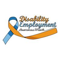 One continuous line drawing of disabilty employment awareness month with white background. disabilty employment awareness month design in simple linear style. disabilty employment awareness concept vector