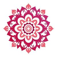 Colorful Gradient Mandala Art vector Icon isolated on a White Background, Islamic mandala, Circle mandala