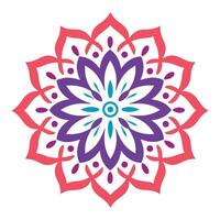 gratis degradado mandala Arte vector icono aislado en un blanco fondo, islámico mándala, circulo vistoso mandala