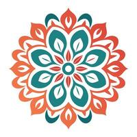 Gradient Mandala Art vector Icon isolated on a White Background, Islamic mandala, Circle Colorful mandala