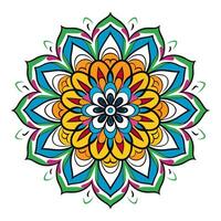 vistoso degradado mandala Arte vector icono aislado en un blanco fondo, islámico mándala, circulo mandala