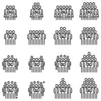 People Icons Line Work Group Team Vector Set , Person , partner, Worker Employee