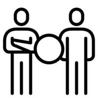 people team group  icon line symbol sign vector