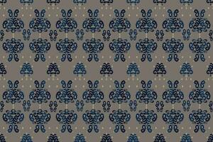 ikat tribal indio sin costura modelo. étnico azteca tela alfombra mandala ornamento nativo boho cheurón textil.geometrico africano americano oriental tradicional vector ilustraciones. bordado estilo.