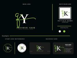 minimalista qy firma vestir logo, único lujo qy logo letra vector con negocio marca
