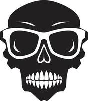 elegante borde frio y elegante cabeza de calavera excelencia noir revolución un maravilloso vector de miedoso cráneo Arte