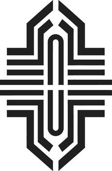 Monochrome Electronica Quantum Techno Rhythms vector