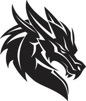 Fire and Fury Monochromatic Vector of the Powerful Dragon Epic Encounter Black Dragon Vector Clash